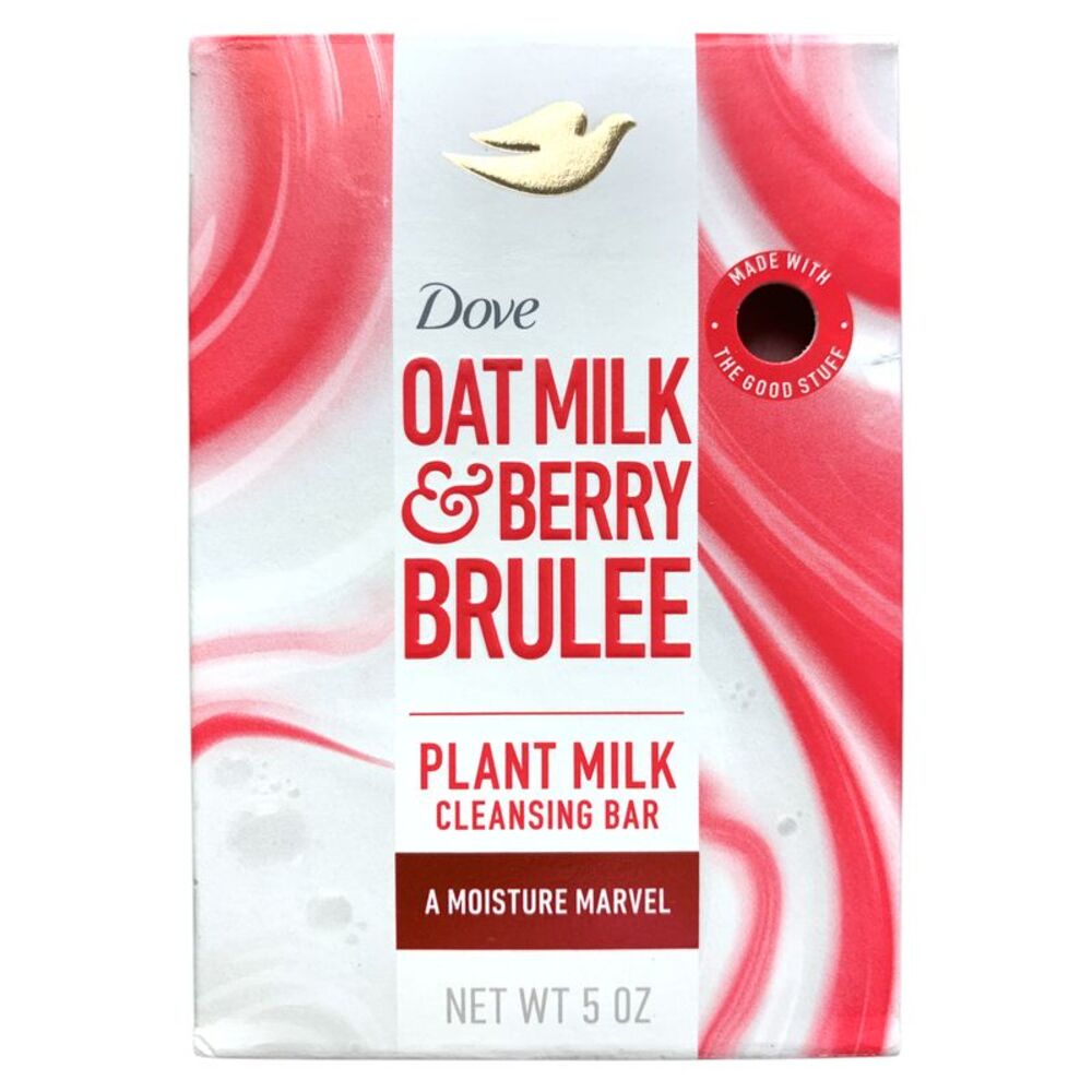 Dove Oat Milk and Berry Brulee Plant Milk 5oz. Cleansing Bar